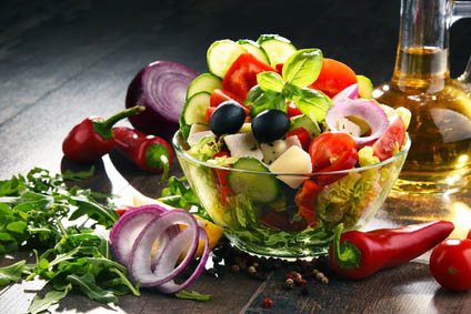 salade met olijfolie